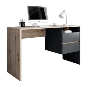 KONDELA Tulio písací stôl dub artisan / grafit / antracit vyobraziť