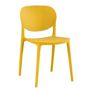 KONDELA Fedra New plastová jedálenská stolička žltá vyobraziť