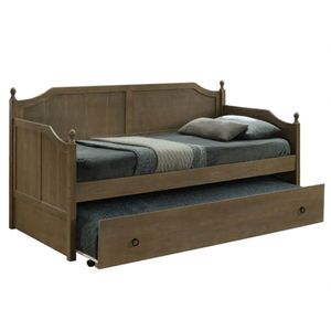 KONDELA Baroba rustikálna jednolôžková posteľ s prístelkou 90x200 cm dub antický vyobraziť