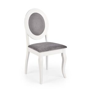 HALMAR Barock jedálenská stolička biela / sivá vyobraziť