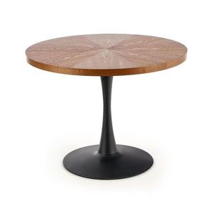 HALMAR Carmelo okrúhly jedálenský stôl orech / čierna vyobraziť