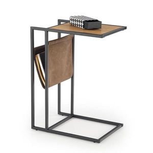 HALMAR Compact príručný stolík dub zlatý / čierna vyobraziť