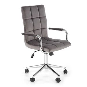HALMAR Gonzo 4 kancelárska stolička sivá (Velvet) / chróm vyobraziť
