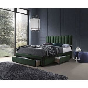 HALMAR Grace 160 čalúnená manželská posteľ s úložným priestorom tmavozelená (Velvet) vyobraziť
