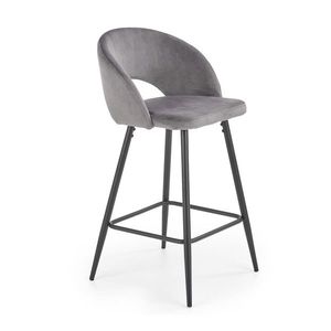 HALMAR H-96 barová stolička sivá / čierna vyobraziť