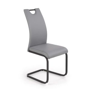 HALMAR K371 jedálenská stolička sivá / chróm vyobraziť