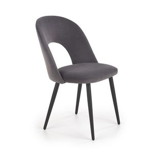 HALMAR K384 jedálenská stolička sivá / čierna vyobraziť