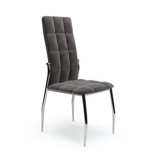 HALMAR K416 jedálenská stolička tmavosivá (Velvet) / chróm vyobraziť