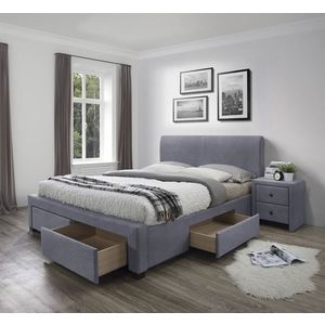 HALMAR Modena 3 160 čalúnená manželská posteľ s úložným priestorom sivá (Velvet) vyobraziť