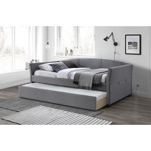 HALMAR Sanna 90 čalúnená jednolôžková posteľ (váľanda) s prístelkou sivá vyobraziť