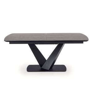 HALMAR Vinston rozkladací jedálenský stôl tmavosivá / čierna vyobraziť