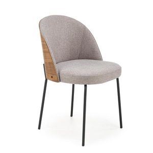 HALMAR K451 jedálenská stolička sivá / svetlý orech / čierna vyobraziť