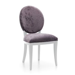 TARANKO Krzeslo LA-16 rustikálna jedálenská stolička fialová (A10 2139) / biela vyobraziť