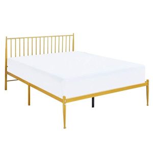 KONDELA Zahara kovová manželská posteľ s roštom zlatá vyobraziť