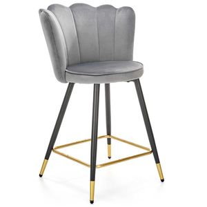 HALMAR H-106 barová stolička sivá / čierna / zlatá vyobraziť