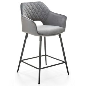 HALMAR H-107 barová stolička sivá / čierna vyobraziť