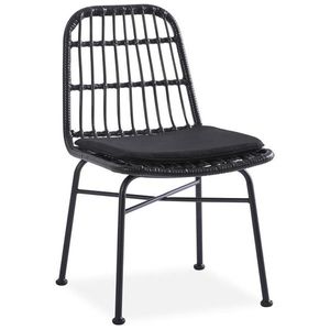 HALMAR K401 záhradná stolička čierna / sivá vyobraziť
