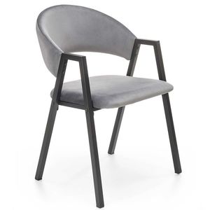 HALMAR K473 jedálenská stolička sivá / čierna vyobraziť