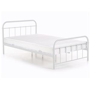 HALMAR Linda 120 kovová jednolôžková posteľ s roštom biela vyobraziť