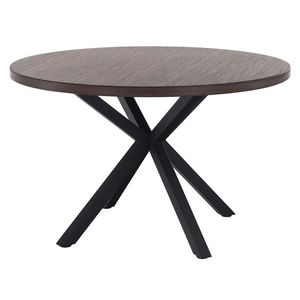 KONDELA Medor okrúhly jedálenský stôl dub tmavý / čierna vyobraziť