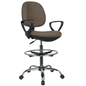 KONDELA Tamber kancelárska stolička s podnožkou hnedá / čierna / chróm vyobraziť