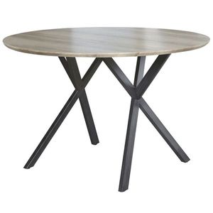 KONDELA Akton okrúhly jedálenský stôl sivý dub / čierna vyobraziť