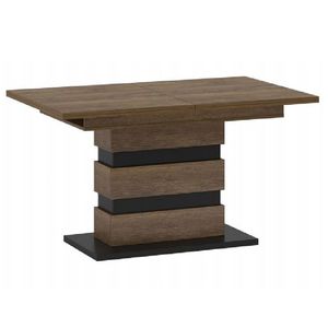 KONDELA Delis S rozkladací jedálenský stôl dub bolzano / čierna vyobraziť