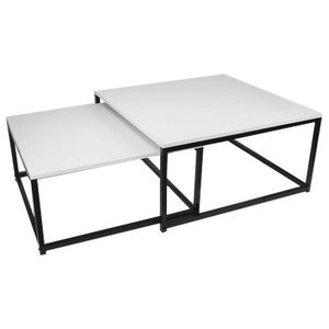 KONDELA Kastler New Typ 1 konferenčný stolík (2 ks) biela / čierna vyobraziť