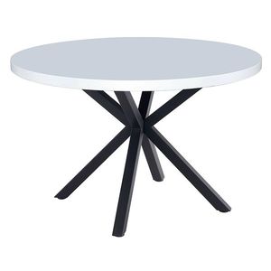 KONDELA Medor okrúhly jedálenský stôl biela / čierna vyobraziť