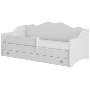 NABBI Elin detská posteľ s matracom a úložným priestorom 80x160 cm biela / ružová vyobraziť