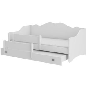 NABBI Elisa II detská posteľ s prístelkou a matracmi 80x160 cm biela / sivá vyobraziť