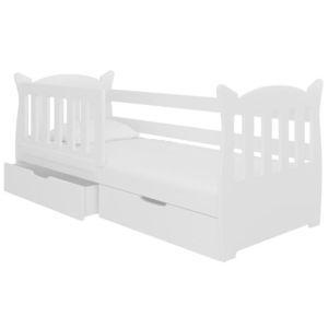 NABBI Leya detská posteľ s matracom a úložným priestorom 80x160 cm biela vyobraziť