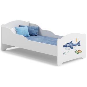 NABBI Avila detská posteľ s matracom 80x160 cm biela / kombinácia farieb vyobraziť