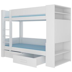 NABBI Guinea poschodová posteľ s úložným priestorom 80x180 cm biela vyobraziť
