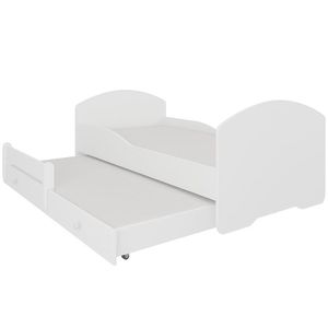 NABBI Playa II detská posteľ s prístelkou a matracmi 80x160 cm biela vyobraziť
