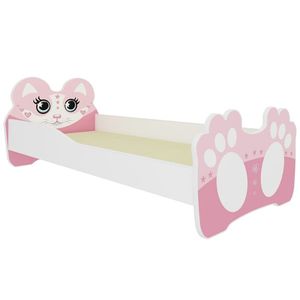 NABBI Pinkie detská posteľ s matracom 80x160 cm biela / ružová vyobraziť