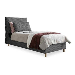 Sivá čalúnená jednolôžková posteľ s roštom 90x200 cm Sleepy Luna – Miuform vyobraziť