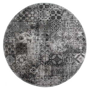 Sivý umývateľný okrúhly koberec ø 100 cm – Vitaus vyobraziť