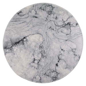 Svetlosivý umývateľný okrúhly koberec ø 120 cm – Vitaus vyobraziť