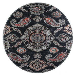 Čierny umývateľný okrúhly koberec ø 80 cm – Vitaus vyobraziť