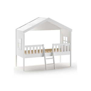 Biela domčeková vyvýšená detská posteľ 90x200 cm Housebed – Vipack vyobraziť
