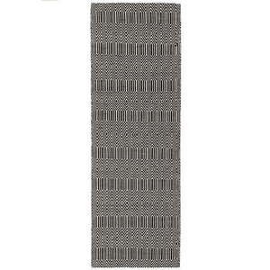 Čierny vlnený koberec behúň 66x200 cm Sloan – Asiatic Carpets vyobraziť