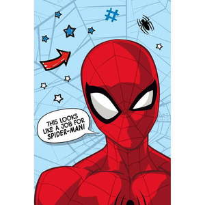 Červeno-modrá detská deka z mikroplyšu 100x150 cm Spiderman – Jerry Fabrics vyobraziť