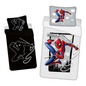 Bavlnené detské obliečky na jednolôžko so svietiacim efektom 140x200 cm Spiderman – Jerry Fabrics vyobraziť