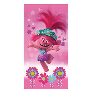 Ružová bavlnená detská osuška 70x140 cm Trolls - Jerry Fabrics vyobraziť