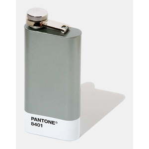 Ploská fľaša v striebornej farbe Pantone, 150 ml vyobraziť
