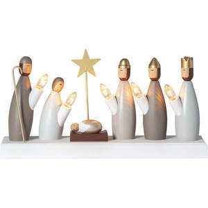 Biela svetelná dekorácia s vianočným motívom Krubba – Star Trading vyobraziť