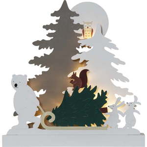 Biela svetelná dekorácia s vianočným motívom Forest Friends – Star Trading vyobraziť