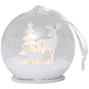 Biela svetelná dekorácia s vianočným motívom ø 8 cm Fauna – Star Trading vyobraziť