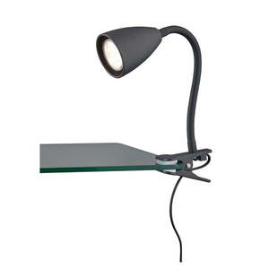 Matne čierna stolová lampa s klipom (výška 20 cm) Wanda – Trio vyobraziť